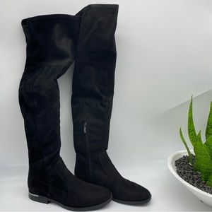 MARC FISHER
Women's Renn Over The Knee Boots in black faux suede size 6M